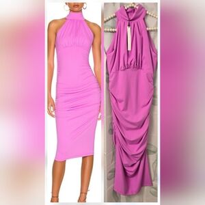 NWT Revolve Susana Monaco Racerback Dress Hot Pink Barbiecore